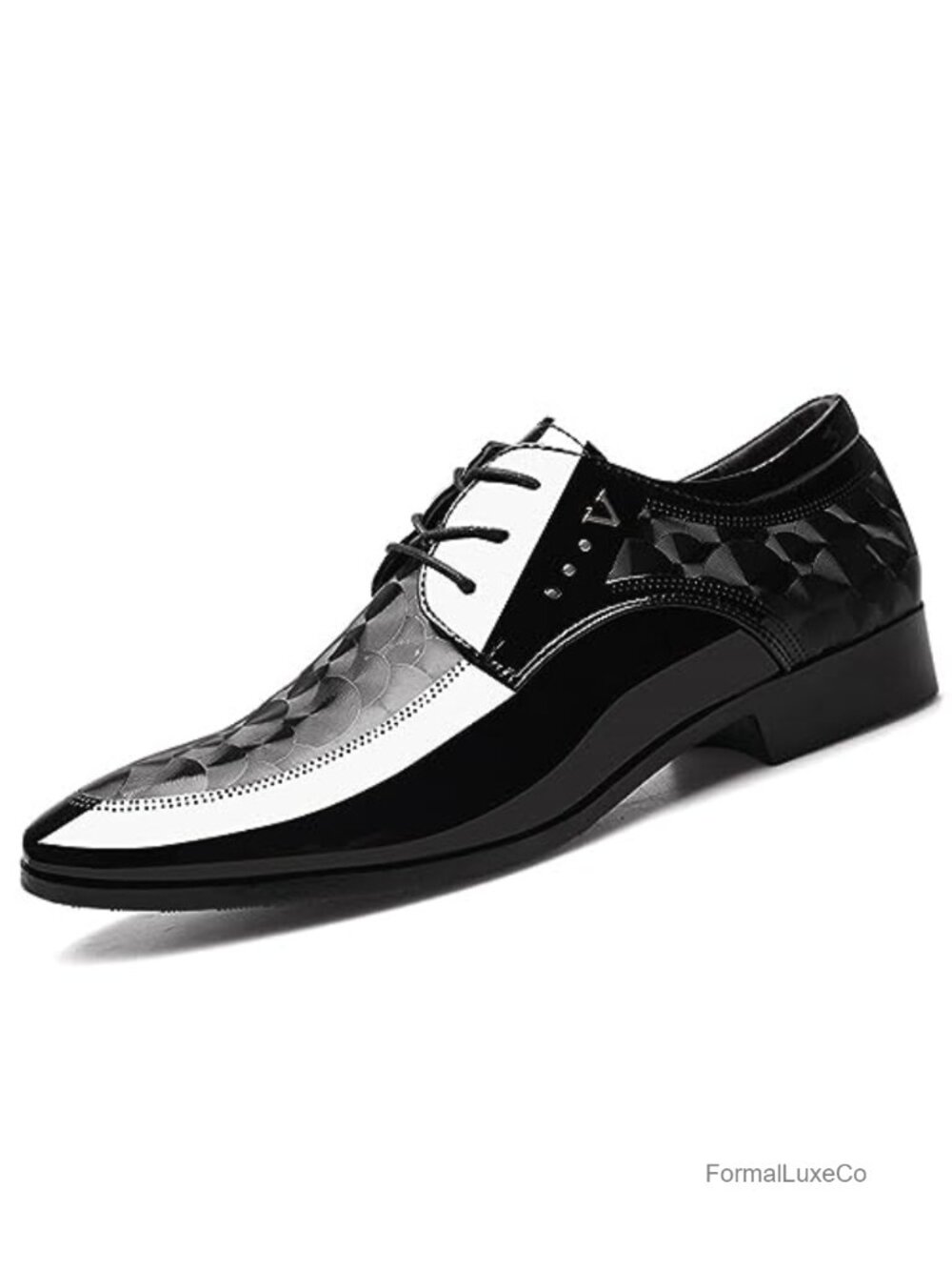 Patent Leather Oxford Dress Shoes Italy Modern Suit Tuxedo